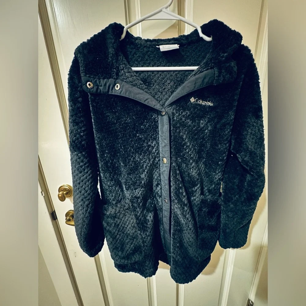 COLUMBIA Girls Fireside Sherpa Fleece Jacket Coat Sweater Large 14/16